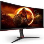 AOC Gaming CU34G2X - 34 inch WQHD Curved Monitor - P2. RRP £529.00., 144Hz, 1ms MPRT, VA, AMD