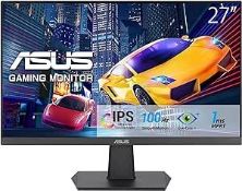 ASUS VA27EHF Eye Care Gaming Monitor – 27-inch, IPS, Full HD, Frameless, 100Hz, Adaptive-Sync, 1ms