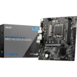 MSI PRO H610M-B DDR4 Motherboard - P2. RRP £250.00. , Micro-ATX - Supports Intel 12th Gen Core