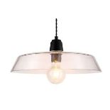 4 x GoodHome Elegant Transparent Clear Lampshade Pendant Light Decor Dining Room Ceiling 38cm -