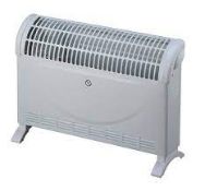 2 x 2000W White Convector heater. -ER48. Keep warm and cosy with this 2000W freestanding convector