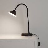 2 x Modern Matt Black Table light - ER51.