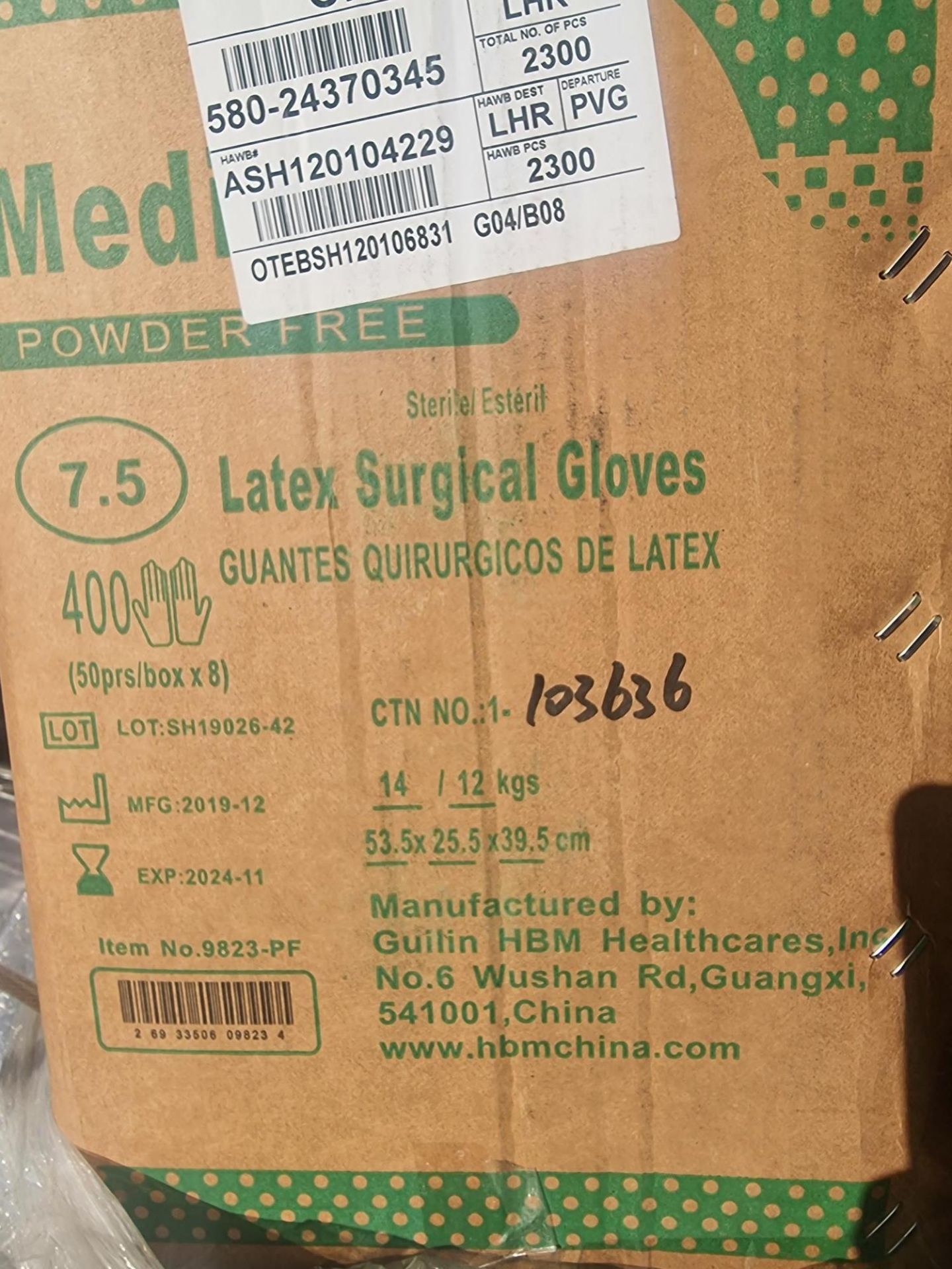 Pallet to contain 24,000 X latex surgical gloves. (30 outer boxes, each outer box contains 8 boxes - Image 2 of 4