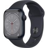 GRADE A APPLE Watch Series 8 GPS 41mm MIDNIGHT ALUMINIUM. RRP £369. Apple Watch Series 8, your handy