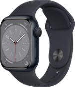 GRADE A APPLE Watch Series 8 GPS 41mm MIDNIGHT ALUMINIUM. RRP £369. Apple Watch Series 8, your handy