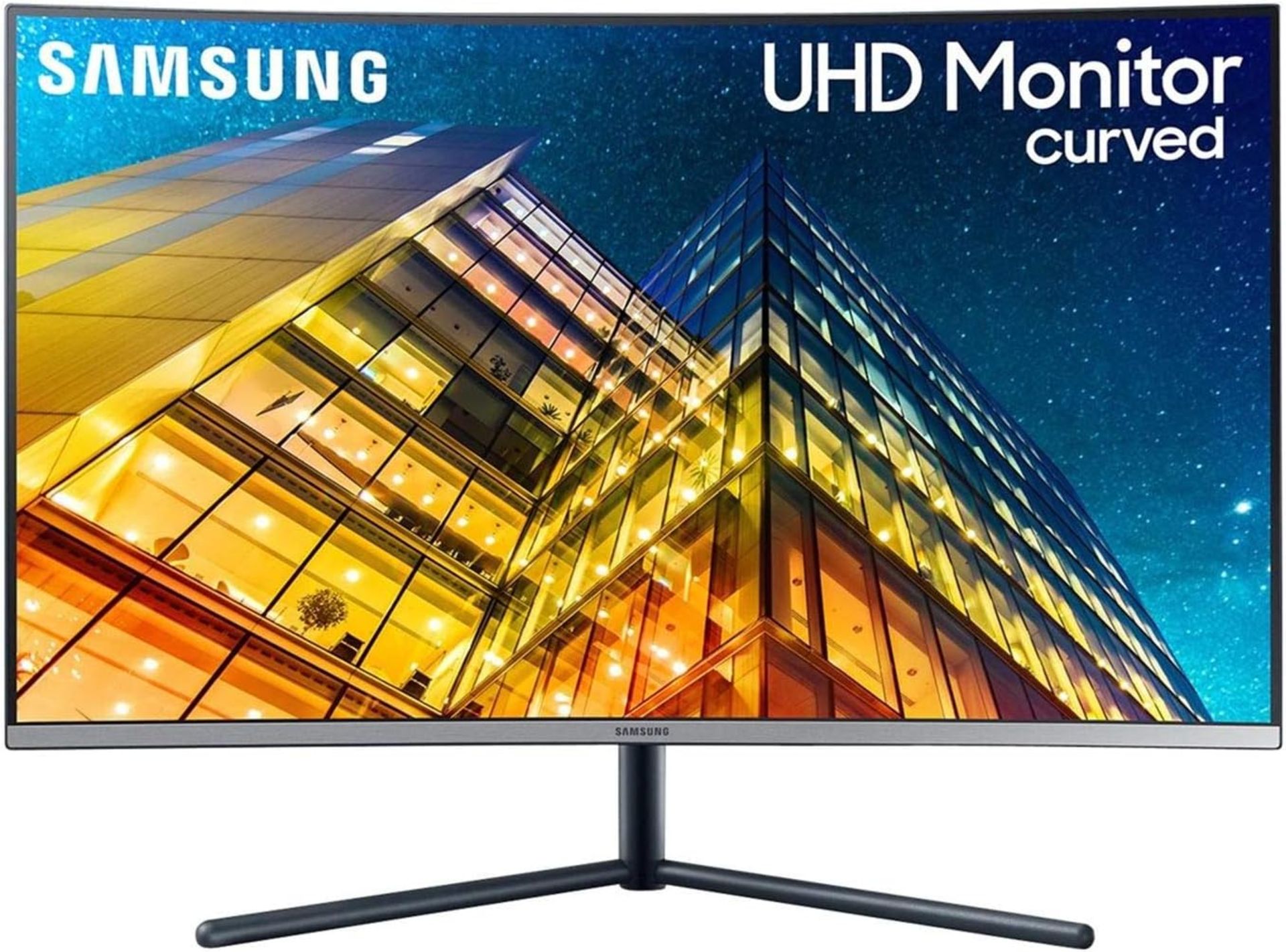 NEW & BOXED SAMSUNG U32R590CWP 32 Inch Curved 4K Monitor. RRP £325. (PCKBW). With 4x more pixels