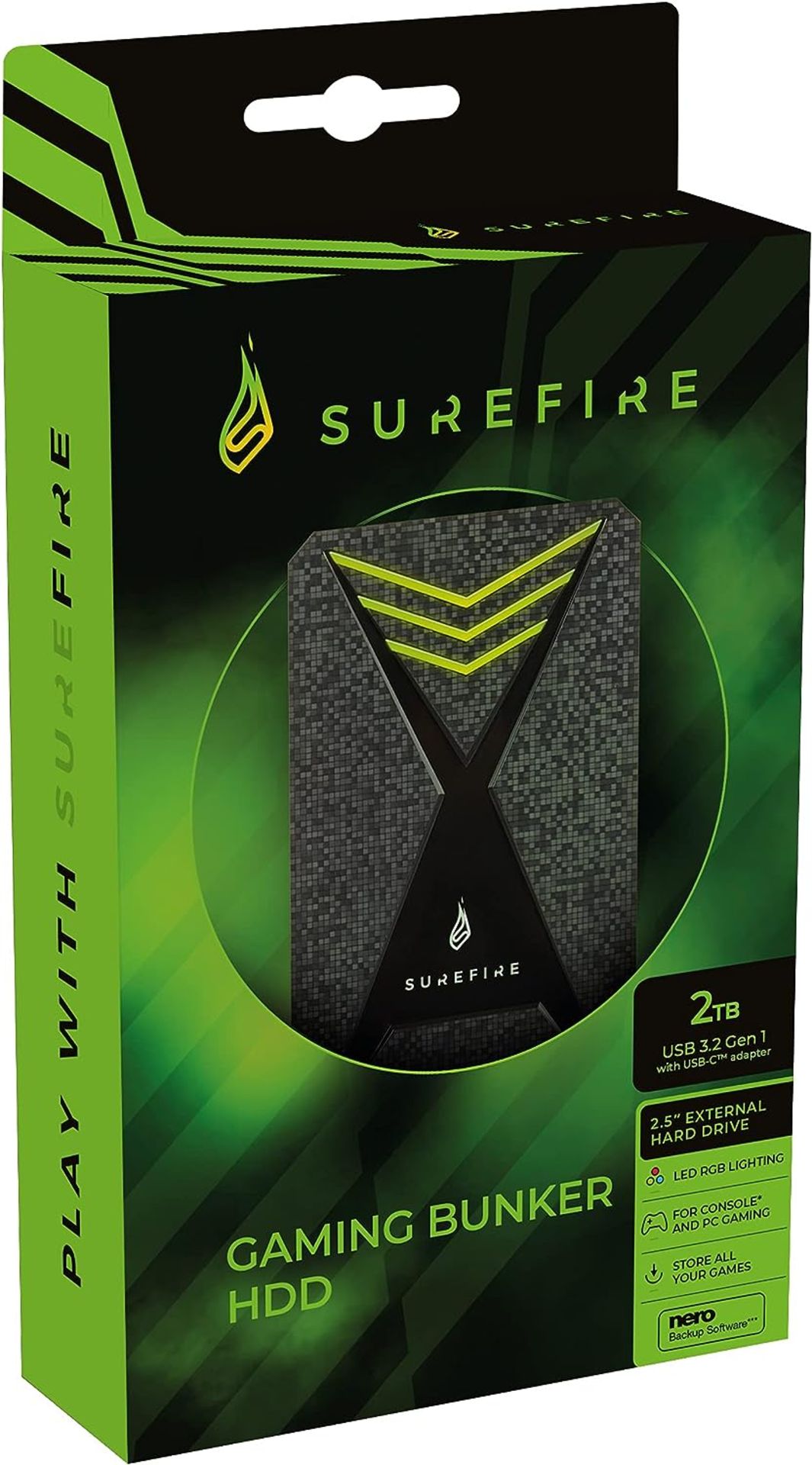 BRAND NEW FACTORY SEALED VERBATIM Surefire 2.5 Gaming Hard Drive 2TB. RRP £99.99. Store and backup - Image 4 of 4