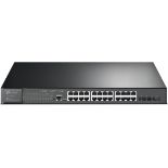 TP LINK JetStream 24-Port Gigabit and 4-Port 10GE SFP+ L2+ Managed Switch with 24-Port PoE+. RRP £