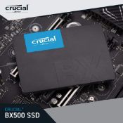 3x BRAND NEW FACTORY SEALED CRUCIAL BX500 240GB SSD. RRP £36.99 EACH. Up to 540 MB/s. Boot up