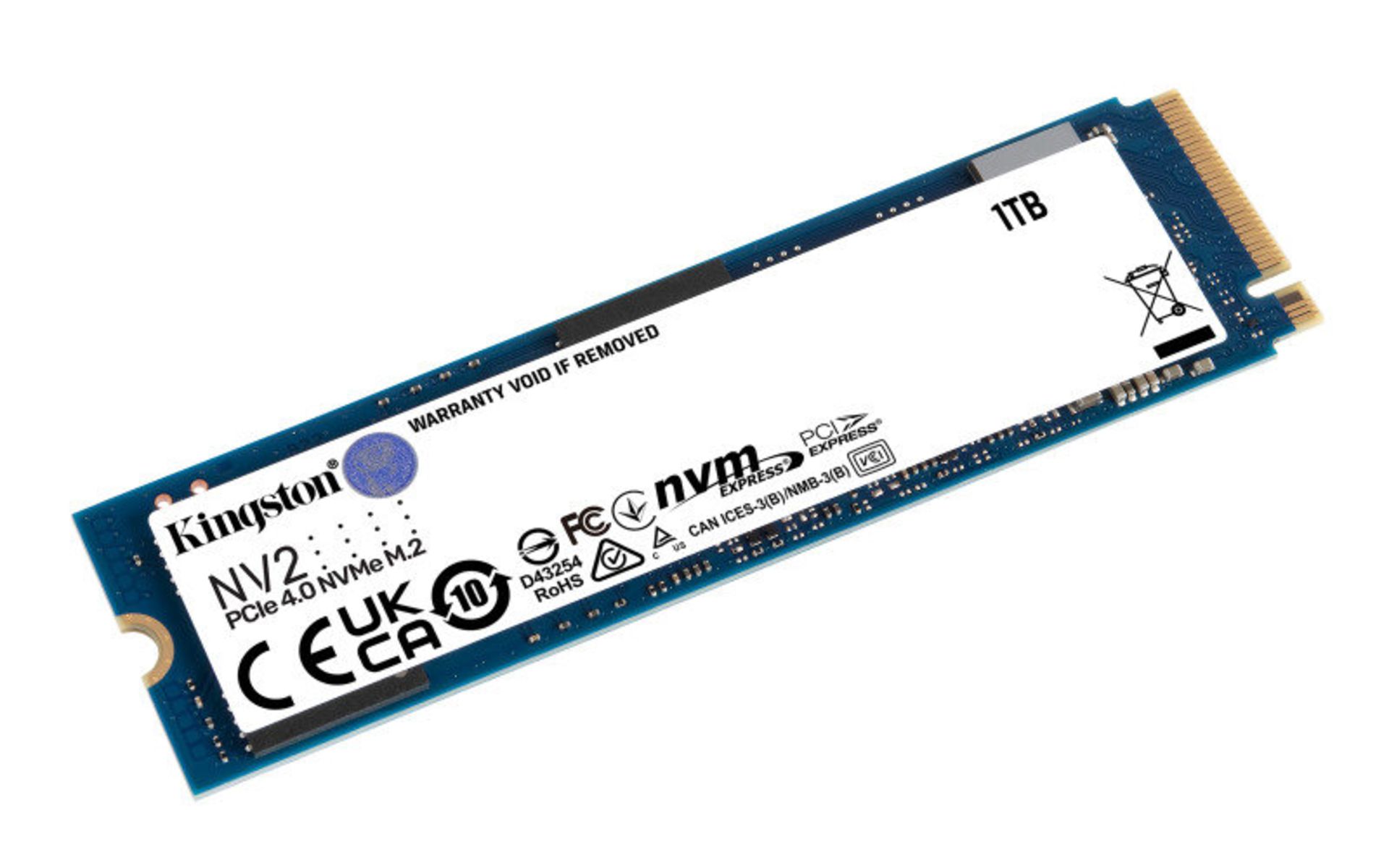BRAND NEW FACTORY SEALED KINGSTON NV2 NVMe PCIe 4.0 Internal SSD 1TB M.2 2280. RRP £69.99.