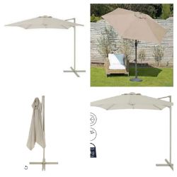 Luxury 2.5m Overhanging Parasols - New & Boxed - Single & Trade Lots - Delivery Available!