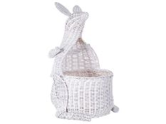 Rattan Kangaroo Basket White KAPITI RRP £200 - ER25