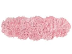 Faux Sheepskin Rug Pink MAMUNGARI RRP £100 - ER25