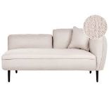 Right Hand Boucle Chaise Lounge Light Beige CHEVANNES RRP £990 - ER26