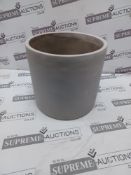 Pallet To Contain 48 x Luxury Concrete Plant Pots Extra Large (22cm Internal Diameter). Light