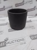 Pallet To Contain 240 x Luxury Concrete Plant Pots Medium (13cm Internal Diameter). Dark Coloured.