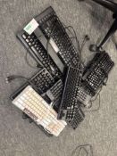10X ASSORTED KEYBOARDS IN VARIOUS BRANDS AND MODELS. (R11/PW)