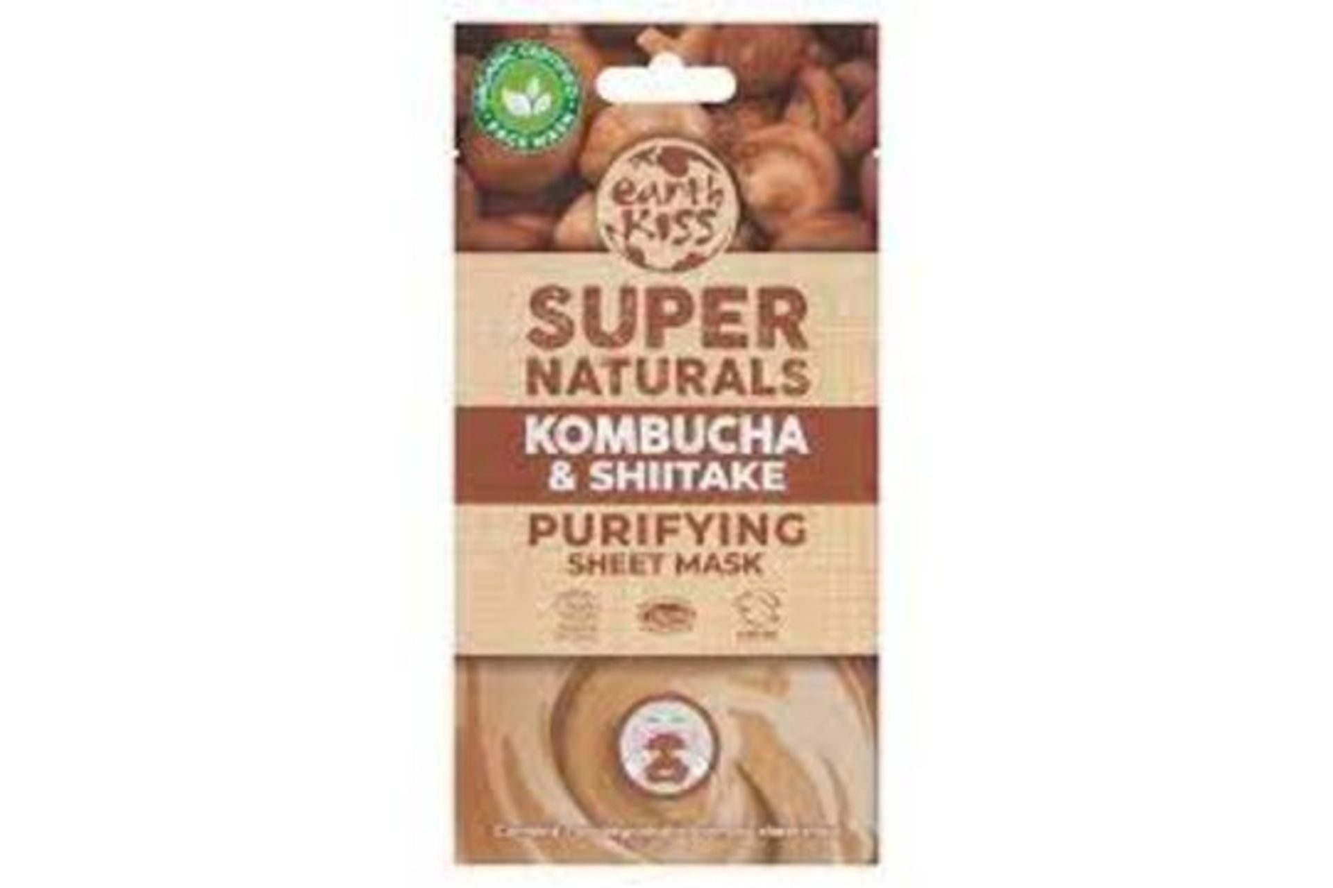 271 X BRAND NEW EARTH KISS SUPER NATURALS KOMBUCHA AND SHITAKE PURIFYING SHEET MASKS PW