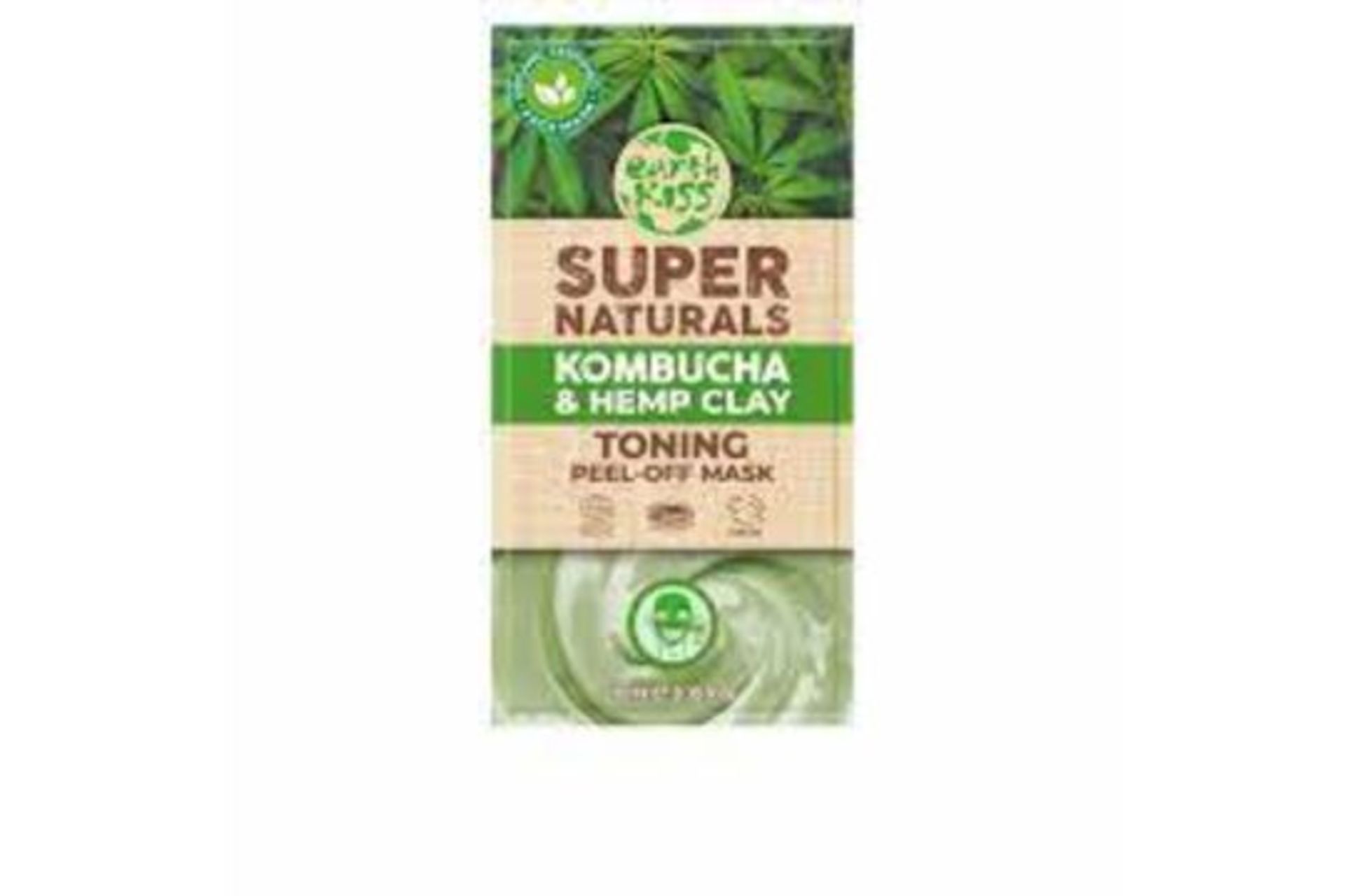 60 X BRAND NEW EARTH KISS SUPER NATURALS KOMBUCHA AND SPIRULINA TONIC PEEL OFF MASKS 10ML PW