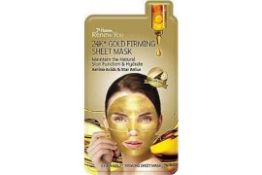 80 X BRAND NEW 7TH HEAVEN 24K GOLD FIRMING SHEET MASKS, MAINTAIN THE NATURAL SKIN FUNCTION AND