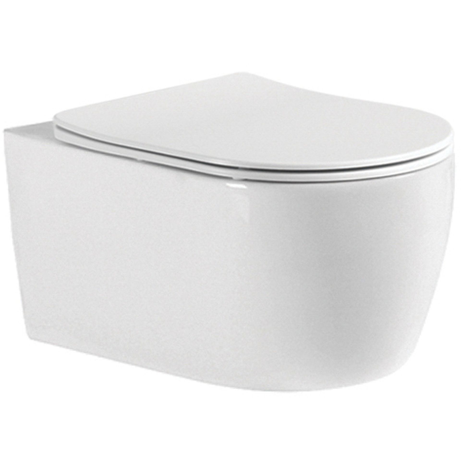 NEW & BOXED KARCENT Rimless Wall Hung Toilet WHITE. This Rimless Matt White wall-hung toilet has a