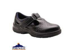 12 x Portwest Steelite Safety Sandal - FW01. RRP £31.00 each. Size 8 (ER38)