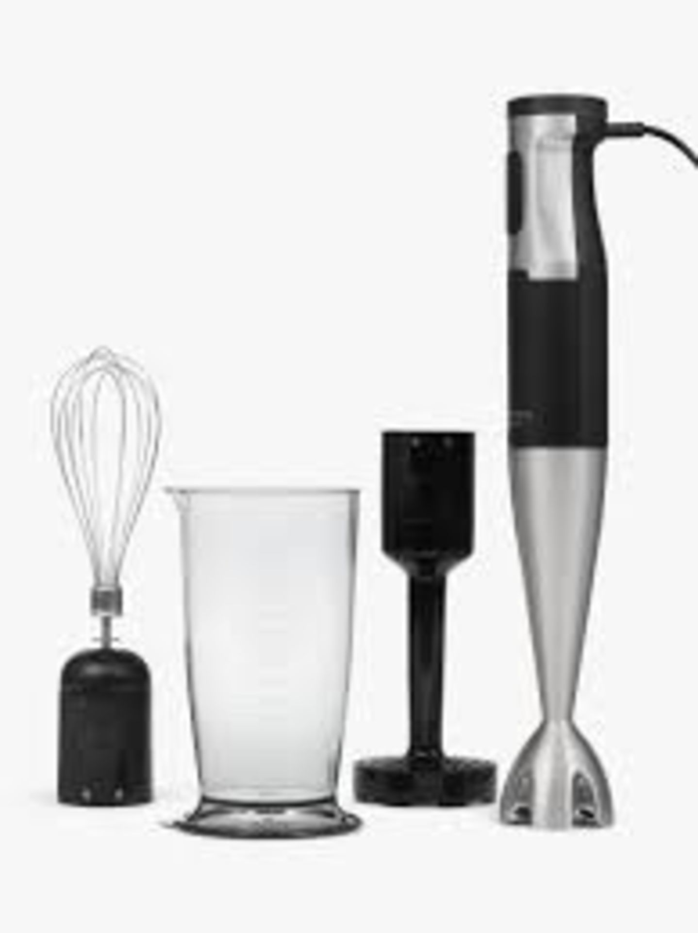 John Lewis Hand Food Blender, Black/Silver (LOCATION P6)