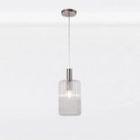 First Choice Lighting Walpole Chrome Clear Glass Ceiling Pendant Light - ER40.2