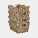 Set of 4 Seagrass Baskets (ER51) Store belongings in an orderly fashion with the Luxury Set of 4