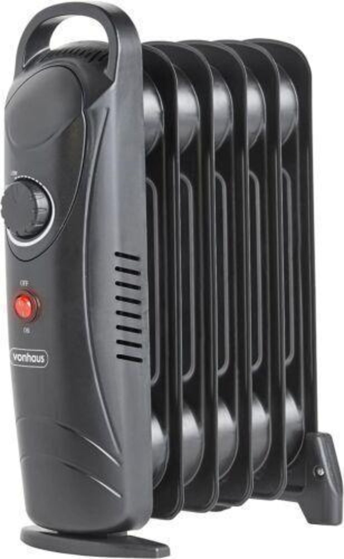 Luxury Oil Filled Radiator 800W 6 Fin – Portable Electric Heater Black (ER51) Brand: Luxury