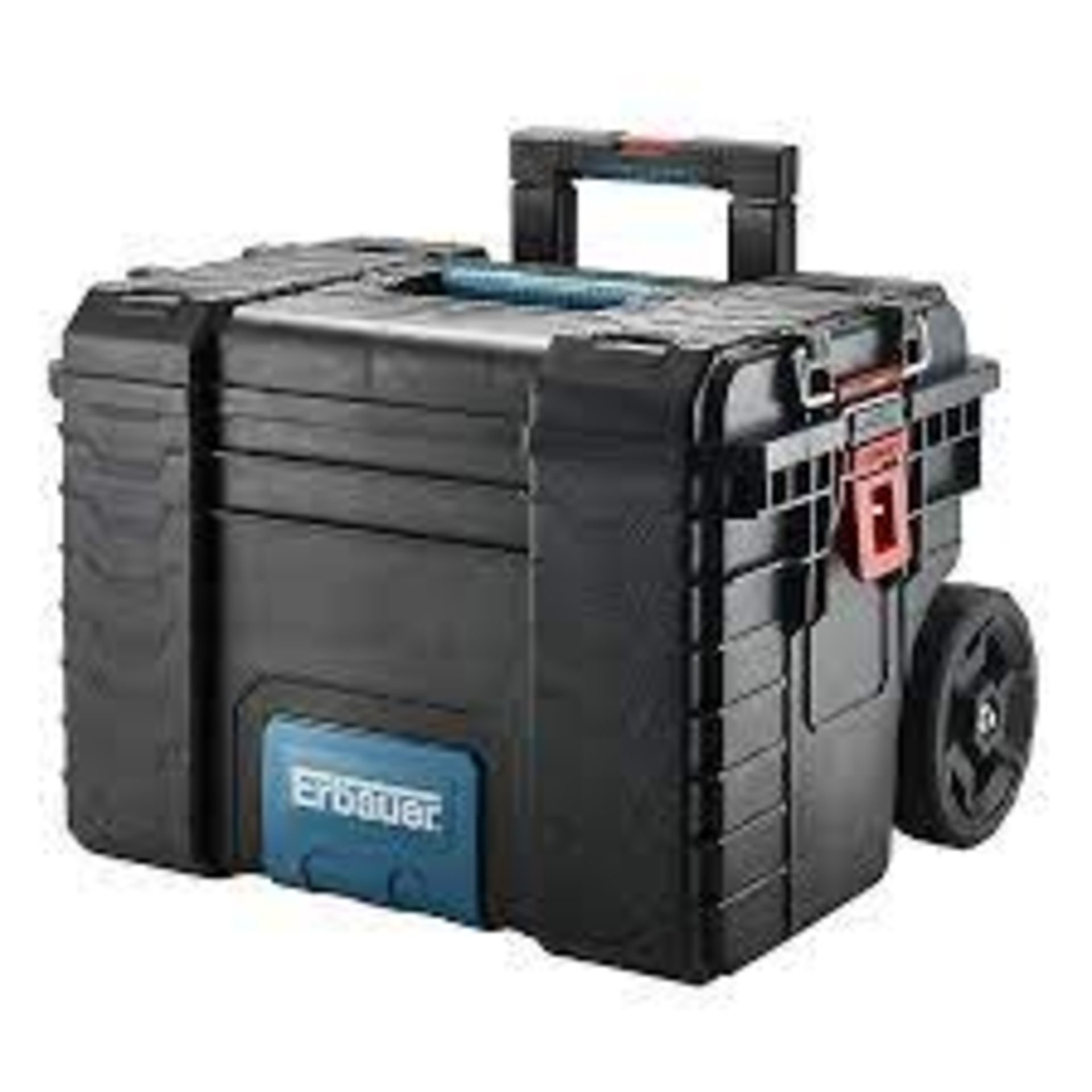 Erbauer Storage Toolbox Rolling Heavy Duty Wheeled Stackable. - ER47.