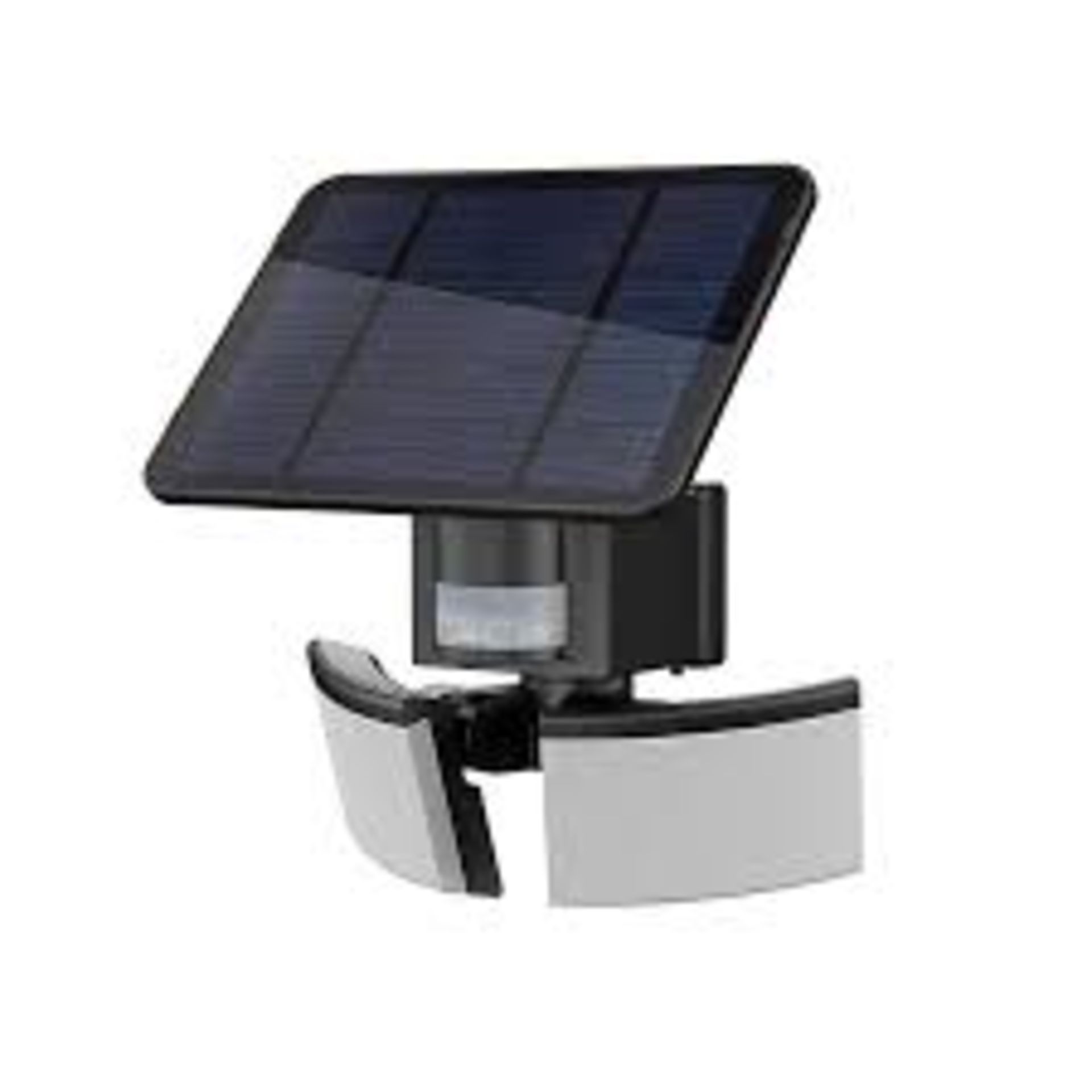 Black Solar-powered Cold white Integrated LED Floodlight 800lm - ER40.2