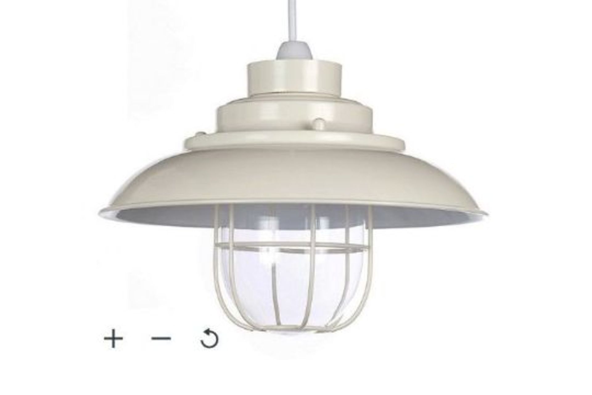 Worcester Metal Cream Fisherman Non Electrical Vintage Ceiling Pendant/Light. - ER45. This