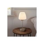 GoodHome Kluan Brushed White Nickel Effect Table Light - ER40.2