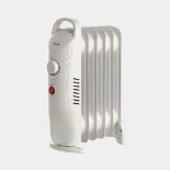Luxury Oil Filled Radiator 800W 6 Fin – Portable Electric Heater White (ER51) Brand: Luxury