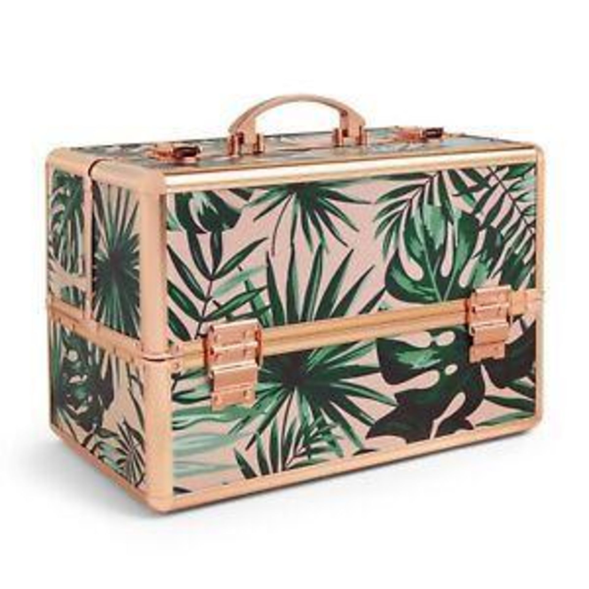 Make Up Organiser | Tropical Print Professional Travel Vanity Case (ER51) Beautify Make Up Organiser
