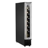 Baridi 7 Bottle 15cm Slim Wine Cooler with Digital Touch Screen Controls Black - ER46