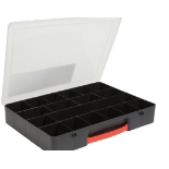 Black Tool organiser with 18 compartment. - ER47.