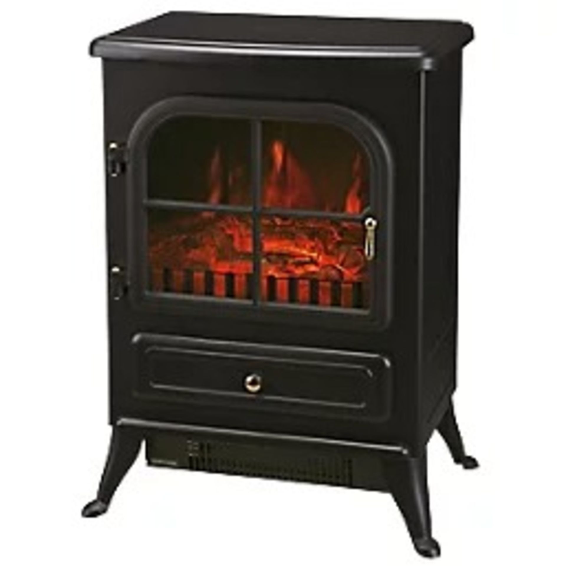 BLACK ELECTRIC STOVE FIRE 415MM X 548MM - ER40.2