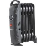 Luxury 6 Fin 800W Oil Filled Radiator - Black (ER51) Get this Luxury Mini Oil Filled Radiator 800W 6