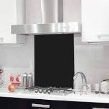 BELOFAY 60x70cm Black Tempered Glass Splashback for Kitchen. - ER47. Create a visually enhancing