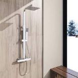 Aica Bathroom Thermostatic Shower Mixer Overhead Rainfall. - ER46