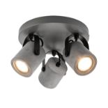 Kempston Plate Matt Grey 3 Light Spotlight - ER40.2