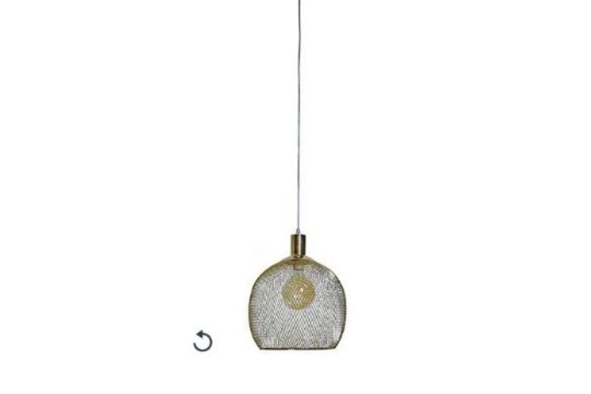 Retro Style Gold Metal Mesh Basket Style Ceiling Pendant Light Fitting. - ER45. Retro mesh style