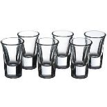 6 Shot Glasses set, VonShef 25ml Heavy Base Clear Glass Shot Cups, Shooters (ER51) 6 Shot Glasses