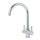 Cooke & Lewis Amsel Chrome effect Kitchen Twin lever Tap - ER40.2