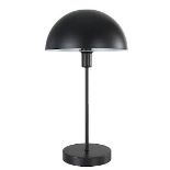 GoodHome Songor Modern Matt Black Eco Halogen Round Table Lamp - ER40.2