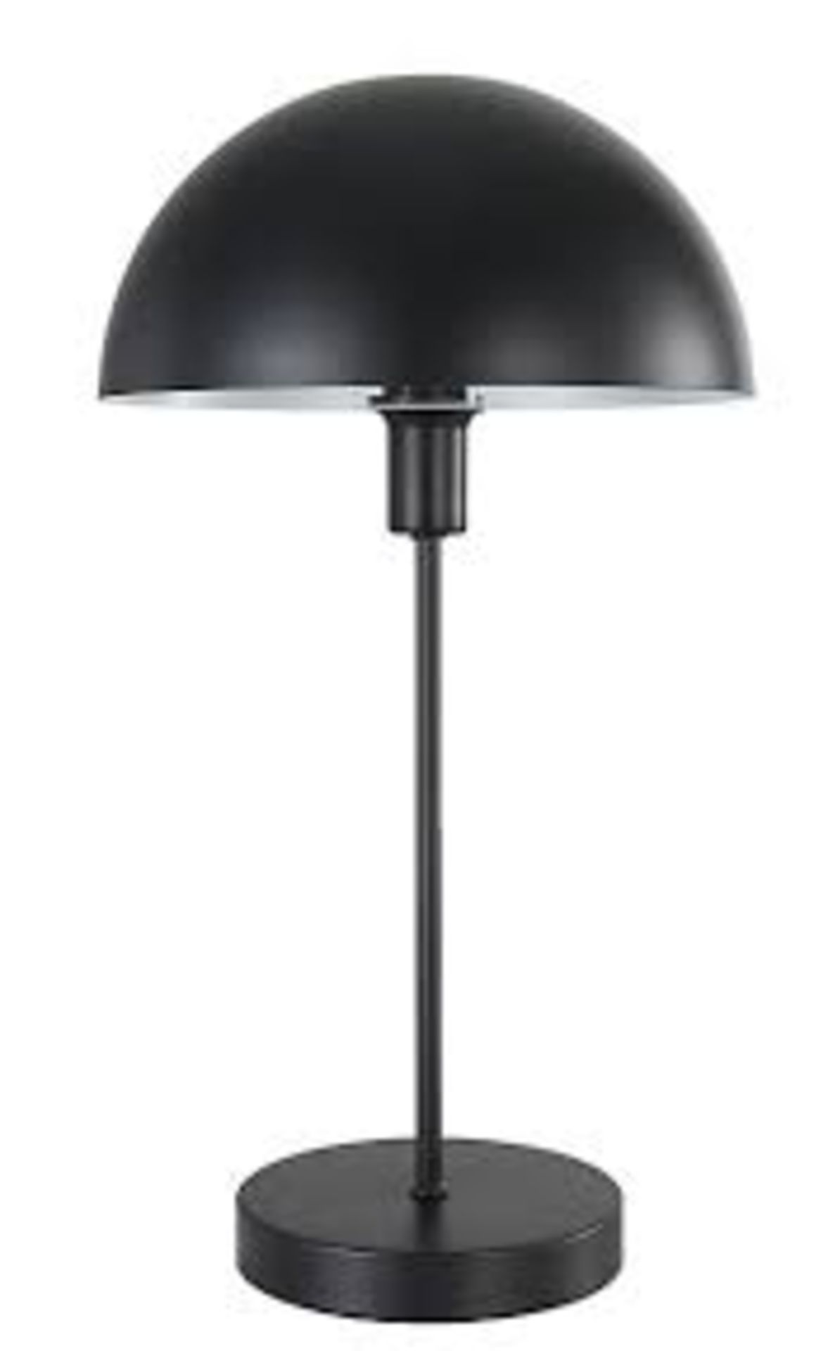 GoodHome Songor Modern Matt Black Eco Halogen Round Table Lamp - ER40.2