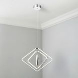 Inlight Linq Diamond Chrome effect Pendant ceiling light, (Dia)560mm - ER40.2