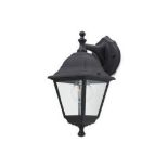 Blooma Varennes Matt Black Mains-Powered Halogen Outdoor Lantern Wall Light - ER40.2